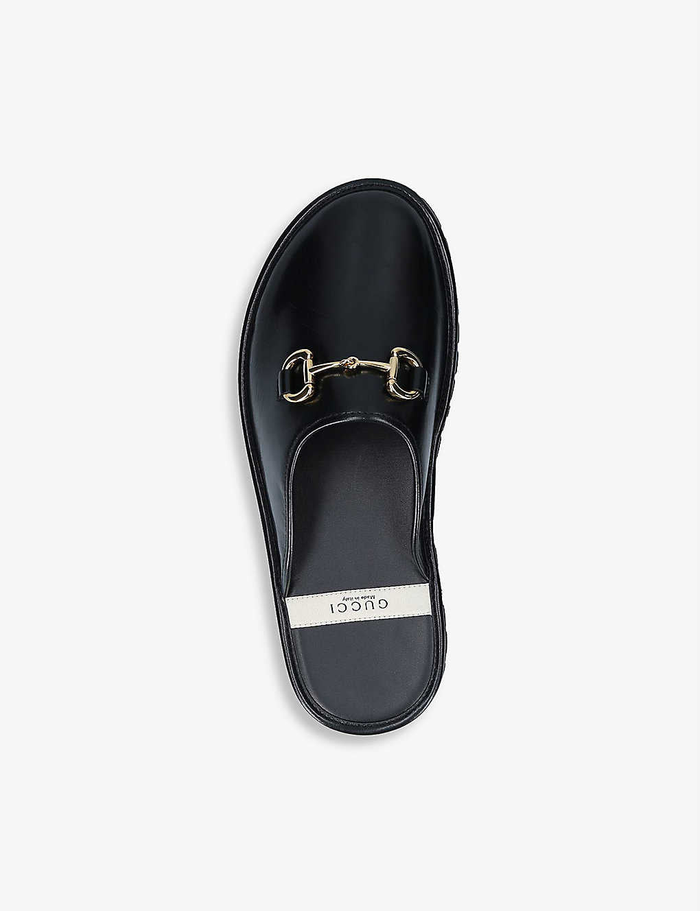 GUCCI ELEA HORSEBIT-EMBELLISHED LEATHER MULES