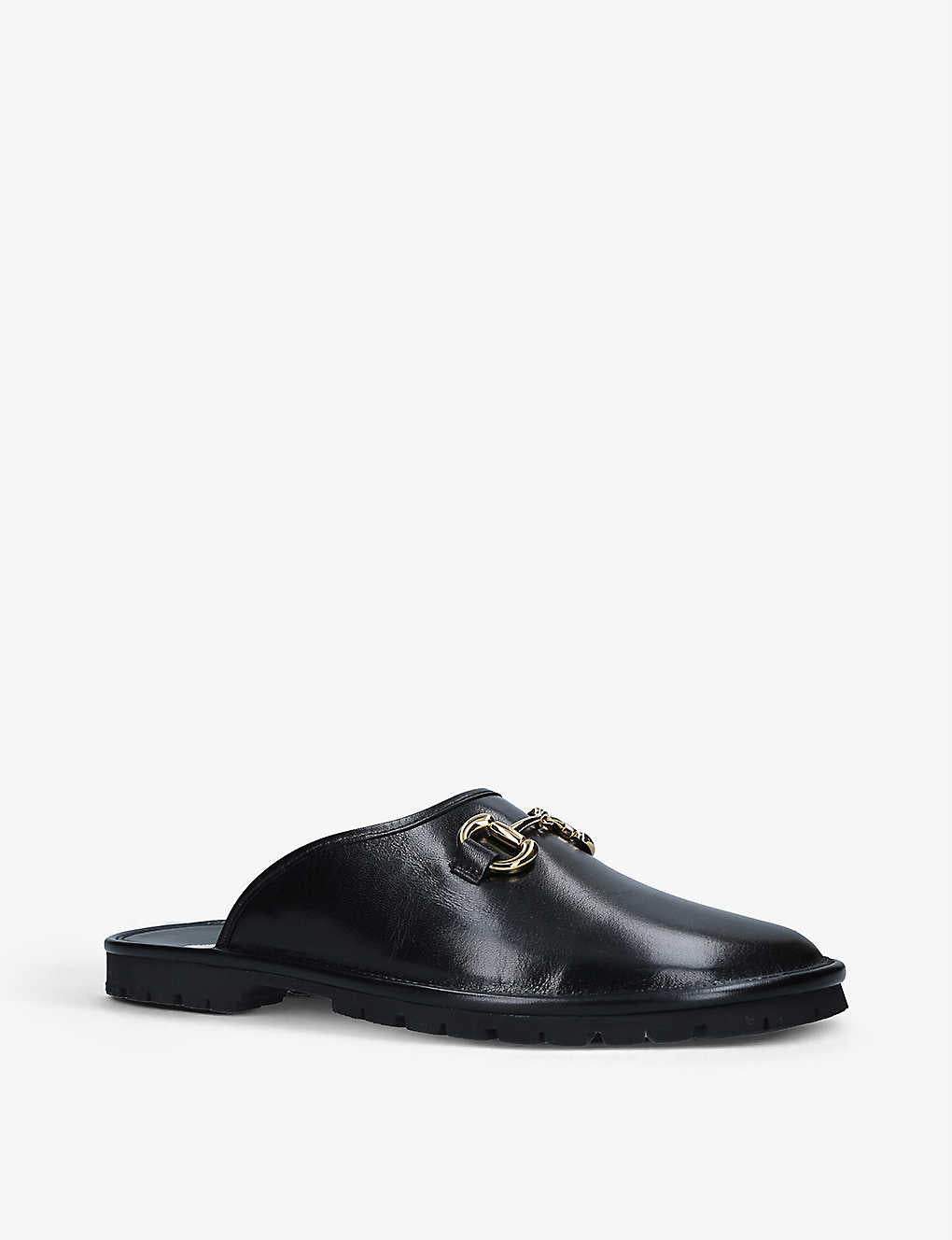 GUCCI ELEA HORSEBIT-EMBELLISHED LEATHER MULES